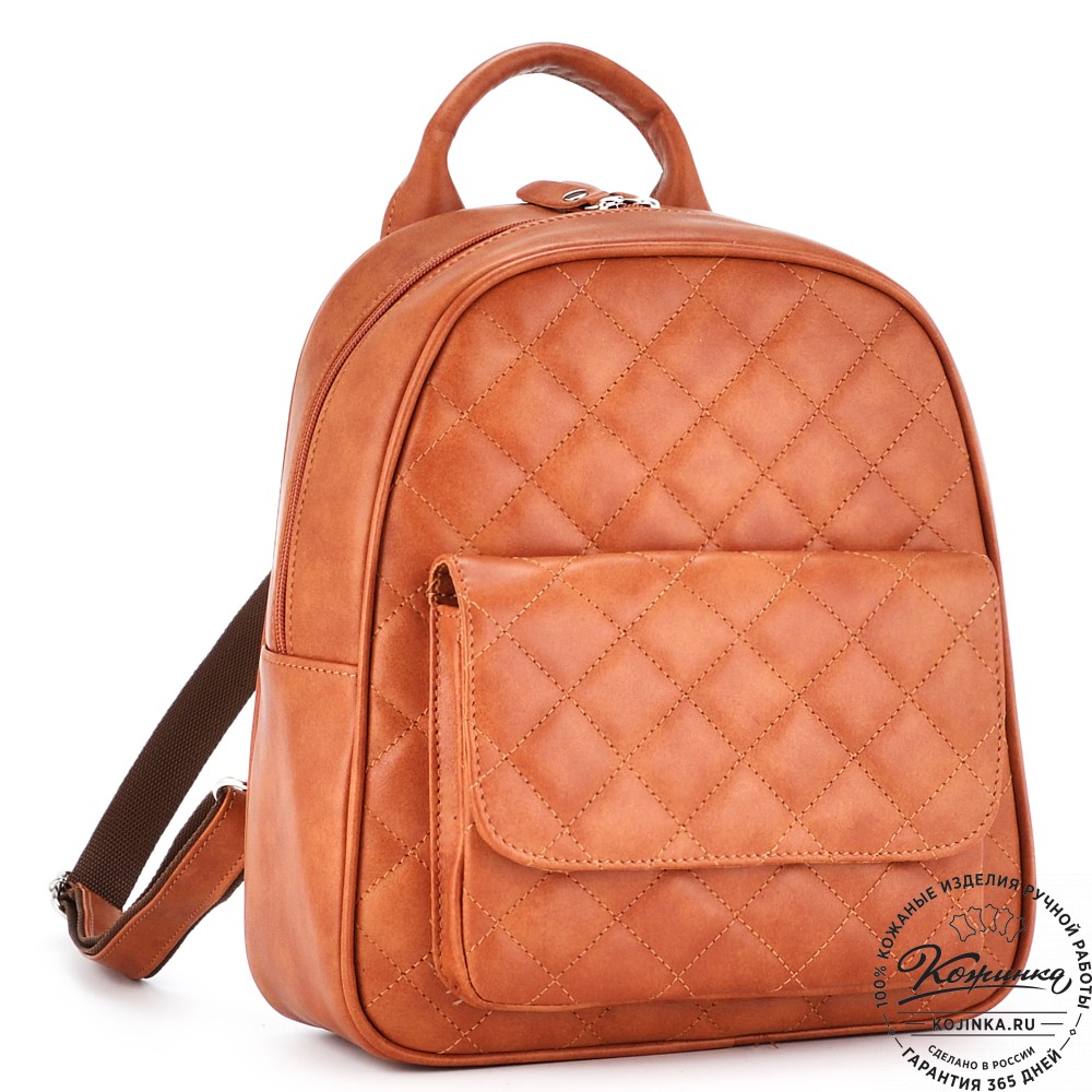 Женский кожаный рюкзак "Гермиона" (рыжий)